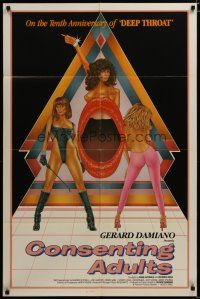 3x190 CONSENTING ADULTS 1sh '82 Gerard Damiano, the tenth anniversary of Deep Throat!