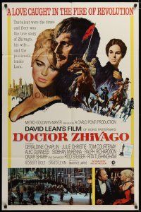 3x230 DOCTOR ZHIVAGO 1sh '65 Omar Sharif, Julie Christie, David Lean epic, Terpning art!