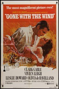 3x328 GONE WITH THE WIND 1sh R80s Clark Gable, Vivien Leigh, Leslie Howard, all-time classic!