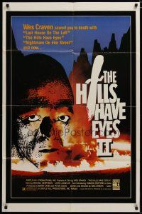 3x361 HILLS HAVE EYES 2 1sh '85 Wes Craven horror, cool horror art of Michael Berryman!