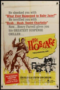 3x372 HOSTAGE 1sh '67 early Harry Dean Stanton, cool action art!