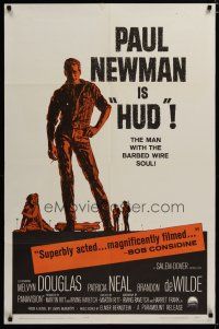 3x380 HUD 1sh '63 Paul Newman is the man with the barbed wire soul, Martin Ritt classic!