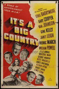 3x401 IT'S A BIG COUNTRY 1sh '51 Gary Cooper, Janet Leigh, Gene Kelly & other major stars!