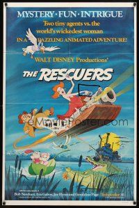 3x670 RESCUERS 1sh '77 Disney mouse mystery adventure cartoon from the depths of Devil's Bayou!