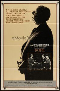 3x686 ROPE 1sh R83 James Stewart, profile image of director Alfred Hitchcock!