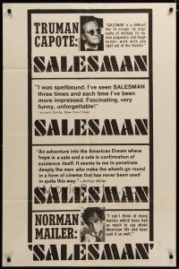 3x695 SALESMAN 1sh '69 documentary about door-to-door salesmen who try to sell expensive bibles!