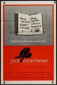 3x802 SUCH GOOD FRIENDS 1sh '72 Otto Preminger, image of little black book, Saul Bass art!