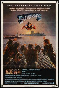 3x810 SUPERMAN II 1sh '81 Christopher Reeve, Terence Stamp, battle over New York City!