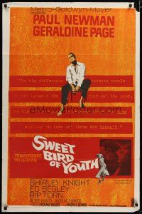 3x814 SWEET BIRD OF YOUTH 1sh '62 Paul Newman, Geraldine Page, from Tennessee Williams' play!