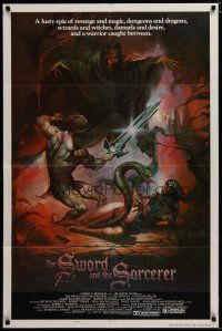 3x818 SWORD & THE SORCERER style B 1sh '82 magic, dungeons, dragons, art by Peter Andrew J.!