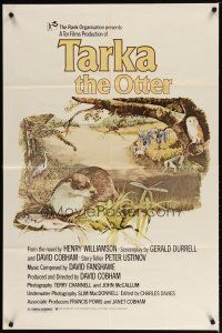 3x828 TARKA THE OTTER 1sh '79 told by Peter Ustinov, cute artwork of woodland critters!
