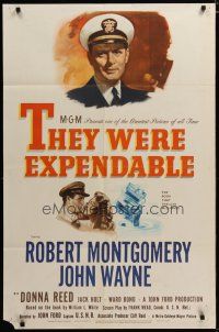 3x850 THEY WERE EXPENDABLE style C 1sh '45 Robert Montgomery & John Wayne, John Ford directed!