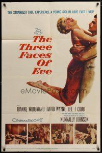 3x854 THREE FACES OF EVE 1sh '57 David Wayne, Joanne Woodward has multiple personalities!