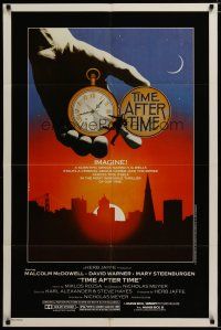 3x866 TIME AFTER TIME 1sh '79 directed by Nicholas Meyer, fantasy artwork by Noble!