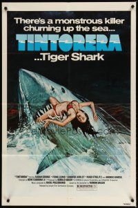 3x868 TINTORERA 1sh '77 best monstrous killer tiger shark horror artwork!