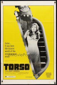 3x875 TORSO 1sh '73 directed by Sergio Martino, sexy Suzy Kendall, bizarre psychosexual minds!