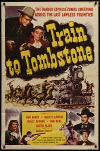 3x880 TRAIN TO TOMBSTONE 1sh '50 Don Barry, the west's most dangerous journey!