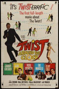 3x898 TWIST AROUND THE CLOCK 1sh '62 Chubby Checker in the first full-length Twist movie!
