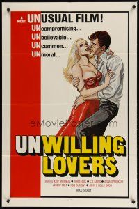 3x909 UNWILLING LOVERS 1sh '77 uncompromising, unbelievable, great art of very sexy Jody Maxwell!