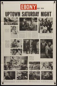 3x911 UPTOWN SATURDAY NIGHT Ebony magazine style 1sh '74 Sidney Poitier, Cosby, & Harry Belafonte!