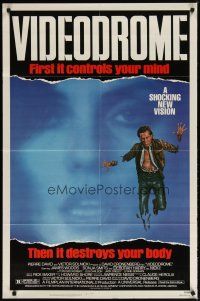 3x922 VIDEODROME 1sh '83 David Cronenberg, James Woods, Debbie Harry, sci-fi!