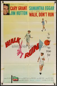 3x932 WALK DON'T RUN 1sh '66 Cary Grant & Samantha Eggar at Tokyo Olympics!
