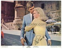 3y014 HARD CONTRACT signed 11x14 still '69 by Lee Remick, who's close up hugging James Coburn!
