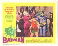 3y301 BATMAN LC #8 '66 great close up of Adam West & Burt Ward fighting all the villains!