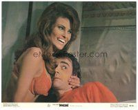 3y307 BEDAZZLED 11x14 still '68 best c/u of sexy Raquel Welch as Lust holding Dudley Moore!