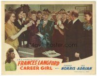 3y349 CAREER GIRL LC '44 pretty ladies toast champagne to pretty Frances Langford!