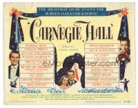 3y111 CARNEGIE HALL TC '47 Edgar Ulmer's mightiest music event the screen has ever known!