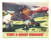 3y351 CAST A GIANT SHADOW LC #2 '66 close up of Frank Sinatra in cool propeller airplane!