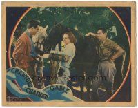 3y355 CHAINED LC '34 image of Joan Crawford & Clark Gable smiling by horses!