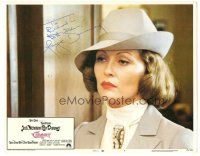 3y007 CHINATOWN signed LC #7 '74 by Faye Dunaway, who's close up wearing suit & hat!