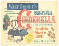 3y113 CINDERELLA TC '50 Walt Disney classic romantic musical fantasy cartoon, montage art!