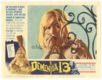 3y407 DEMENTIA 13 LC #2 '63 Francis Ford Coppola, Roger Corman, c/u of terrified sexy blonde!