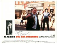 3y008 DOG DAY AFTERNOON signed LC #3 '75 by Charles Durning, who's yelling in the street by police!