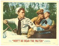 3y009 DON'T GO NEAR THE WATER signed LC #2 '57 by Anne Francis, who's with Holliman & Richards!