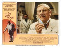 3y441 EVIL UNDER THE SUN LC #3 '82 Agatha Christie, c/u of Peter Ustinov holding perfume bottle!