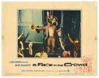 3y447 FACE IN THE CROWD LC #6 '57 Andy Griffith & Patricia Neal greet cheering crowd, Elia Kazan
