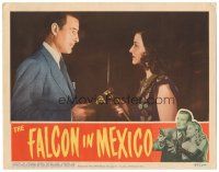 3y452 FALCON IN MEXICO LC '44 close up of detective Tom Conway & Mona Maris with flashlights!