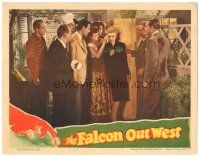 3y457 FALCON OUT WEST LC '44 Tom Conway, Cliff Clark & Barbara Hale examining injured Joan Barclay!