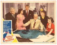 3y465 FATHER'S LITTLE DIVIDEND LC #4 '51 Liz Taylor, Spencer Tracy & others look at blueprints!