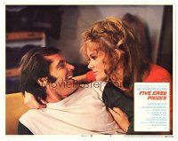3y470 FIVE EASY PIECES LC #8 R73 c/u of Jack Nicholson & Karen Black, directed by Bob Rafelson!
