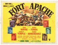3y136 FORT APACHE TC '48 John Ford, John Wayne, Henry Fonda, Shirley Temple, plus cool art!