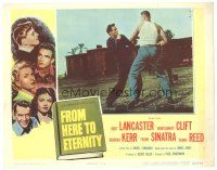 3y484 FROM HERE TO ETERNITY LC '53 c/u of Montgomery Clift boxing with Ike Galovitch!