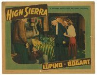 3y051 HIGH SIERRA LC '41 Humphrey Bogart with gun & Ida Lupino stare at Alan Curtis on floor!