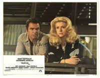 3y015 HUSTLE signed LC #7 '75 by Catherine Deneuve, who's smoking hot with Burt Reynolds!