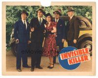 3y582 INVISIBLE KILLER LC '39 Grace Bradley, Roland Drew, William Newell & more pointing guns by car