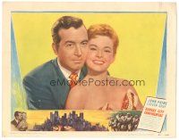 3y601 KANSAS CITY CONFIDENTIAL LC #5 '52 romantic close up of John Payne & pretty Coleen Gray!